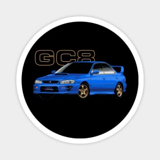 WRX STI GC8 Version 5 rally blue Magnet